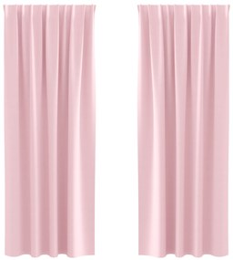 vidaXL Κουρτίνες 2 pcs Μωρουδίστικο Ροζ 245 x 140 εκ. Πολυεστέρας