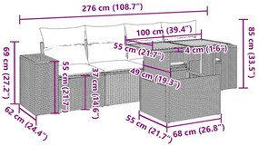 ΣΕΤ ΚΑΝΑΠΕ ΚΗΠΟΥ 5 ΤΕΜ. ΜΠΕΖ ΣΥΝΘΕΤΙΚΟ ΡΑΤΑΝ ΜΕ ΜΑΞΙΛΑΡΙ 3327320