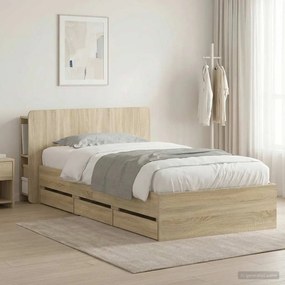 vidaXL Καλάθι με αποθήκη και κεφαλάρι Sonoma Δρυς 75 x 190 cm