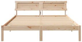 vidaXL Σκελετός Κρεβατιού Καφέ 140 x 200 cm Μασίφ ξύλο πεύκου