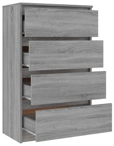 Συρταριέρα Γκρι Sonoma 60x35x98,5 εκ. από Επεξεργασμένο Ξύλο - Γκρι