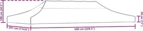 vidaXL Κάλυμμα Τέντας Εκδηλώσεων Μπλε 3 x 6 μ.