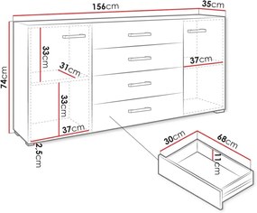 Συρταριέρα Gimren 2D4SZ