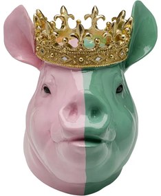 Διακοσμητικό Επιτραπέζιο  Crowned Pig Πολύχρωμο 28x34x24εκ. - Πολύχρωμο