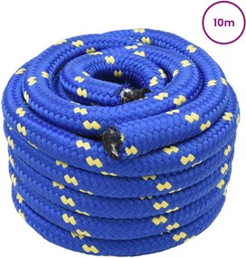 vidaXL Σχοινί Boat 50 χιλ. 10 m Μπλε polypropylene
