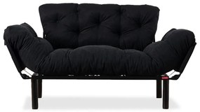 Καναπές - Kρεβάτι C-0018 2θέσιος Ύφασμα Μάυρο 155x73x85 εκ. 155x73x85 εκ.