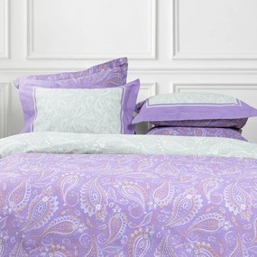 Μαξιλαροθήκες Flow Oxford (Σετ 2τμχ) Purple-Mint Nima 52X72 100% Βαμβάκι
