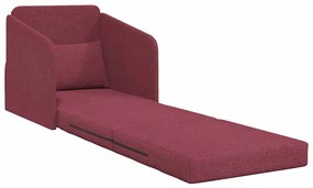 vidaXL Κρεβάτι καναπές Μπορντό 65 x 80 x 83 εκ. ύφασμα