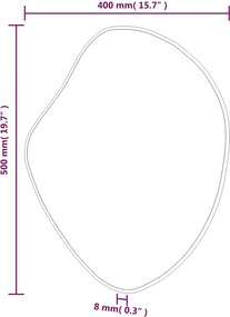 vidaXL Καθρέφτης Τοίχου Χρυσός 50x40 εκ.