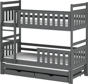 KLARA 80x180 graphite bunk bed Lano Furniture