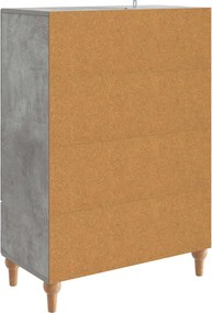 vidaXL Πλαϊνό γραφείο Γκρι Σκυροδέματος 66 x 34,5 x 95 εκ.