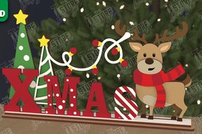 Σετ των 3 Intra απο ξύλο plywood 3mm-4mm πάχος Χριστουγεννιάτικη πινακίδα |Εορταστική διακόσμηση| Ιδέα δώρου Δίασταση 15x15 cm INTRAFABR-107358821