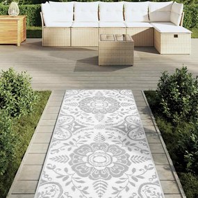 vidaXL Χαλί εξωτερικού χώρου ARAKIL ανοιχτό γκρι 80x250 cm PP