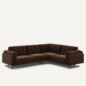 Γωνιακός καναπές από βελούδο chenille, César