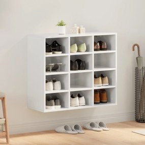 vidaXL Ντουλάπα Παπουτσιών Λευκό 52.5 x 30 x 50 εκ. Επεξεργασμένο ξύλο