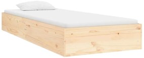 vidaXL Πλαίσιο Κρεβατιού 75 x 190 εκ. από Μασίφ Ξύλο Small Single