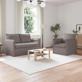 vidaXL Καναπές 120cm 2 pcs Taupe Μέταλλο