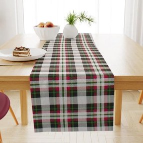 Runner Εμπριμέ Polycotton Αλέκιαστo 40x180εκ. Tartan 493 Red-Green DimCol