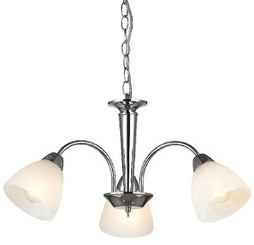 Φωτιστικό Οροφής Τρίφωτο Aca Byron DLX7393 Chrome/White