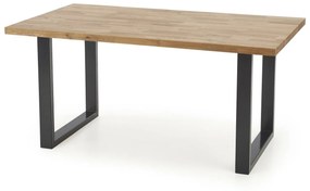 Τραπέζι Houston 946, Δρυς, 76x90x160cm, Ξύλο, Μέταλλο, Ξύλο: Δρυς | Epipla1.gr