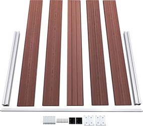 vidaXL Πάνελ Περίφραξης Καφέ 872 x 106 εκ. από WPC