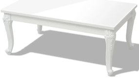 vidaXL Τραπεζάκι Σαλονιού Γυαλιστερό Λευκό 100 x 60 x 42 εκ.