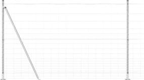 vidaXL Στύλος Περιφράξεων Γαλβανισμένο 25 x 1,5 m Ατσάλι