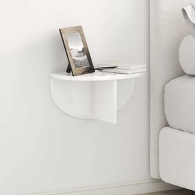 Ράφι Τοίχου 2 pcs Υψηλής γυαλάδας λευκό 38 x 19 x 19 εκ