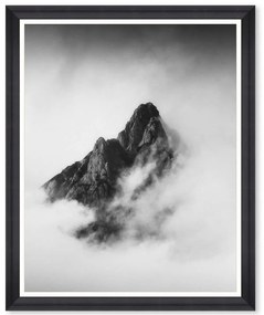 Κάδρο Julian Alps Peak FA13467 60x75cm Black-White MingTheGap Vertical Ξύλο,Γυαλί