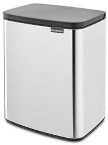 Κάδος απορριμμάτων Brabantia Bo Small 12L, Αθόρυβο και ομαλό άνοιγμα, Αντιολισθητική βάση, Inox