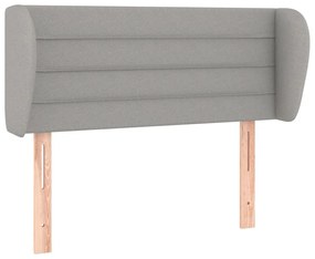 Κεφαλάρι με Πτερύγια Ανοιχτό Γκρι 103x23x78/88 εκ. Υφασμάτινο 3117274