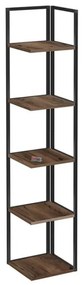 Βιβλιοθήκη Γωνιακή Lidia 0261822 33,5x33,5x180cm Black-Walnut