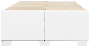 vidaXL Πλαίσιο Κρεβατιού χωρίς στρώμα Λευκό 120x190 εκ.Συνθ. Δέρμα