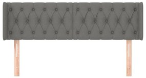 vidaXL Κεφαλάρι με Πτερύγια Σκούρο Γκρι 163x16x78/88 εκ. Υφασμάτινο