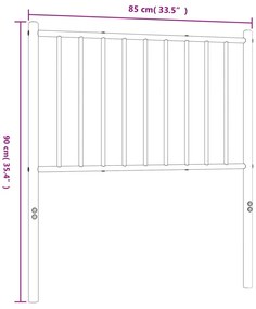 vidaXL Ανταλλακτικό κεφαλάρι Λευκό 80 εκ. Μεταλλικό