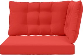 vidaXL Μαξιλάρι Καναπέ Εξωτερικού Χώρου 3 pcs Κόκκινο Πολυεστέρας