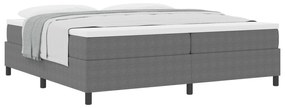 vidaXL Κρεβάτι Box Spring  με Στρώμα σε Ανοιχτό Γκρι, 200 x 200 cm, Ύφασμα Κορδούρας
