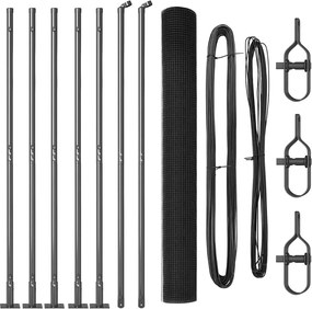 vidaXL Στύλος Περιφράξεων Γκρι 10 x 1,6 μ (δίχτυ 12 x 12 mm)