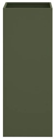 Ζαρντινιέρα Λαδί 32x27,5x75 εκ. από Χάλυβα Ψυχρής Έλασης - Πράσινο