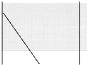 vidaXL Φράχτης με Στήλες. Γκρι 1.6 x 25 m Ατσάλι