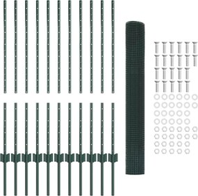 vidaXL Σιδερένιο πλέγμα με στήλη 25 x 1 μέτρο (Π x Υ)