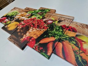 Εικόνα 5 μερών φρέσκα φρούτα και λαχανικά