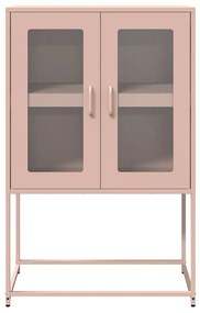 vidaXL Highboard Ροζ 68x39x107 cm Ατσάλι