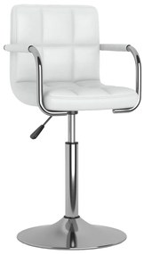 vidaXL Καρέκλα Τραπεζαρίας Λευκή από Συνθετικό Δέρμα