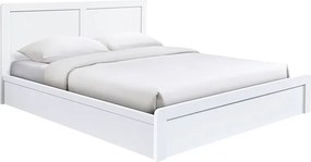 CALIBER Κρεβάτι Διπλό για Στρώμα 160x200cm, Απόχρωση Άσπρο   1τμχ