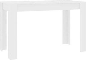 vidaXL Τραπεζαρία Λευκή 120 x 60 x 76 εκ. από Επεξ. Ξύλο