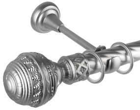 Κουρτινόβεργα μονή twist Venetia 25/19 – χρώμιο ματ - 160 cm