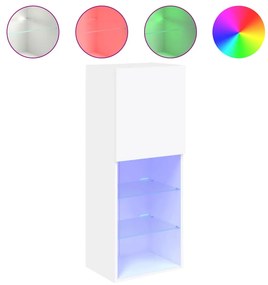 vidaXL Έπιπλο Τηλεόρασης με LED Λευκό 40,5x30x102 εκ.