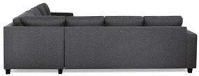 Γωνιακός Καναπές Scandinavian Choice C155, Μαύρο, Γκρι, 284x284x80cm, Πόδια: Πλαστική ύλη | Epipla1.gr