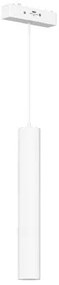 Μαγνητικό Κρεμαστό Φωτιστικό Ράγας Ultra Thin LED 6W 3CCT Κύλινδρος Φ3cm InLight-TMU0210-White-Λευκό TMU0210-White
